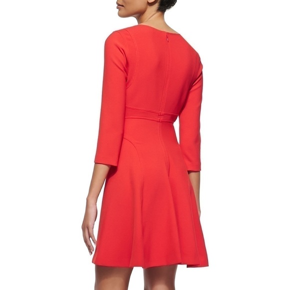 Diane von Furstenberg Paloma Scoop-Neck Flare Dress size 4 red - Picture 2 of 14